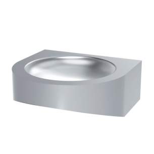 Delabie Washbasins and Sinks -  Delabie Pmr Xs Wall Mtd Basin No Tap Hole 304 Stainless Steel Satin