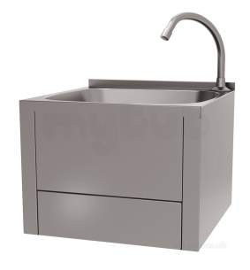 Delabie Washbasins and Sinks -  Delabie Sxs Hand Wash Wall Mtd Right Tap Hole 22 304 Pol St Steel