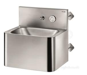 Delabie Washbasins and Sinks -  Delabie Tek Tc Wall Mtd Basin With Integrated Tap 304 St Steel Satin