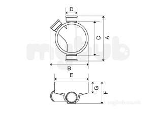 Wavin Inspection Chambers -  Wavin R-315 Ic E-base-45 Left Hand Bk 110 34ne301