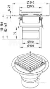 Blucher Drainage -  Domestic 150 Adj Drain 350.300.110