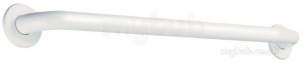 Delabie Grab and Hand Rails -  Delabie Basic Grab Bar 32 L600 White Epoxy