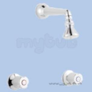 Twyfords Contemporary Brassware -  Logics Lg5710 P/mntd Fixed Shower Mixer Chrome Plated Lg5710cp