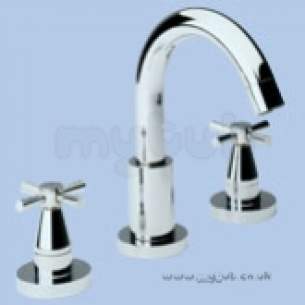 Twyfords Contemporary Brassware -  Rival Rl5326 3th Basin Filler Chrome Plated Rl5326cp