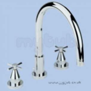 Twyfords Contemporary Brassware -  Rival Rl5355 3th Bath Filler Chrome Plated Rl5355cp