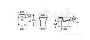 Roca Sanitaryware and Accessories -  Debba Floor Standing Bidet White
