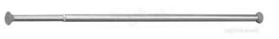 Delabie Grab and Hand Rails -  Delabie Eco Telescopic Curtain Rail 20 - 0.76-1.26m Polished Alu