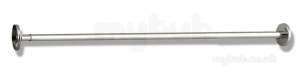 Delabie Grab and Hand Rails -  Delabie Extending Curtain Rail 20 Polished Stainless Steel