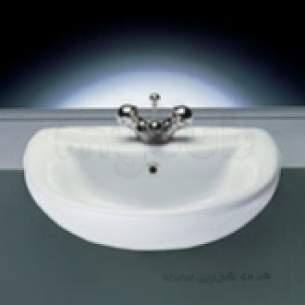 Twyfords Luxury -  Entice En4621 One Tap Hole Semi-recessed Basin Wh Special En4621wh