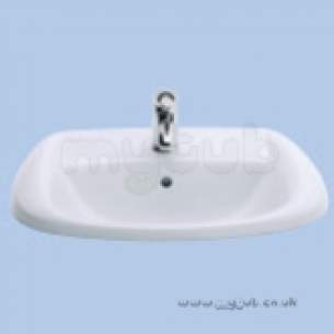 Twyford Envy -  Envy Nv4511 600mm One Tap Hole Vanity Basin Wh Obsolete Nv4511wh