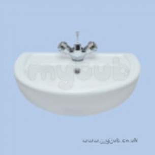 Twyford View Total Install -  View Ti Vw4621 500 X 415 One Tap Hole Semi-countertop Basin Wh Obsolete Vw4621wh