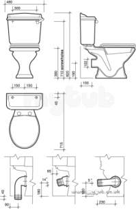 Twyfords Luxury -  Chantal Cn1148 Cc Ho Wc Pan White Ref8094