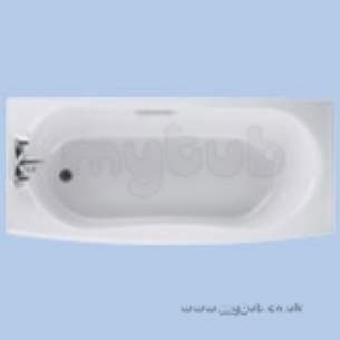 Twyfords Acrylic Baths -  Riviera 1700mm Left Hand No Tap Holes Acr Bath Plus Grips Wh Bx8750wh