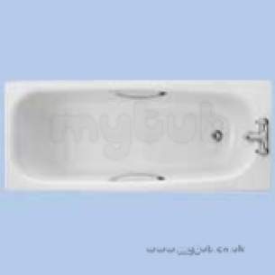 Twyfords Pressed Steel Baths -  Luna Ln9470 1500mm X 700mm No Tap Holes Bath Wh Ln9470wh