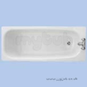 Twyfords Pressed Steel Baths -  Neptune Ne9492 1500mm X 700mm Two Tap Holes Bath Wh Ne9492wh