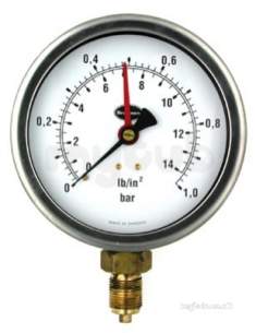 Brannan Thermometers -  100mm Beta P/gauge 0/6bar And Psi 37/654/0