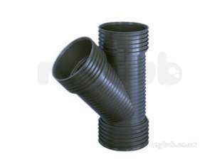Twinwall Pipe and Fittings -  375mm D/s Junction-45 Deg 375tw375x45