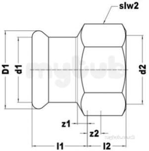 Xpress Copper and Solar Fittings -  Xpress Cu S2 Fi Str Connector 22x1/2