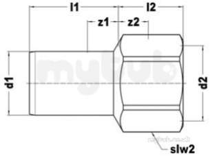 Xpress Copper and Solar Fittings -  Xpress Cu S7 Female Adaptor 35x1