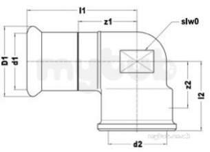 Xpress Copper and Solar Fittings -  Pegler Yorkshire Xpress Cu S14 Fi Elbow 15x3/8