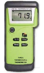 Test Products International Detectors -  Tpi 343 Thermometer Digital Dual K Type