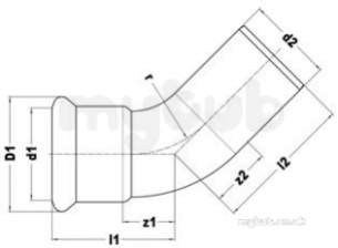 Xpress Copper and Solar Fittings -  Xpress Cu S21scp 45d Street Elbow 12