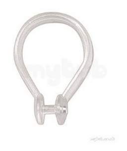 Delabie Showers -  Delabie 6 X Shower Curtain Rings Plastic 40
