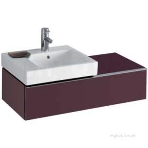 Twyford Moda Sanitaryware -  3d 890 Vanity Unit Left Hand Cutout 1 Drawer-plum 840491