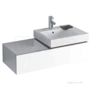 Twyford Moda Sanitaryware -  3d 890 Vanity Unit Right Hand Cutout 1 Drawer-alpine White 840590