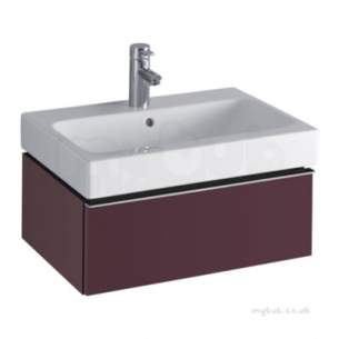 Twyford Galerie Plan Furniture -  3d 595 Vanity Unit 1 Drawer Plum 840261