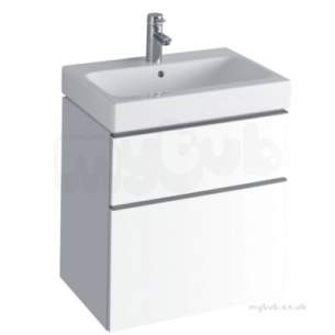 Twyford Galerie Plan Furniture -  3d 595 Vanity Unit 2 Drawer Alpine White 840360