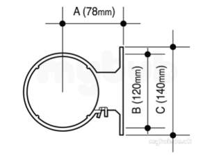 Osma Above Ground Drainage -  3s083b Osma 82mm Socket Bracket 3s083 B