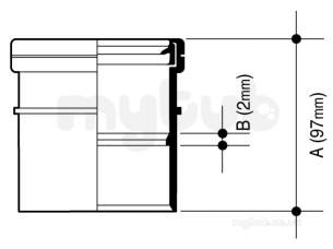Osma Above Ground Drainage -  3s124g Grey Osma 82mm Single Socket