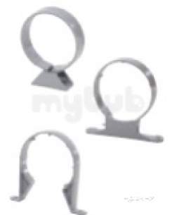 Polypipe Soil -  Pipe Clip Plastic 3in/82mm Socket Saddle Sc37b