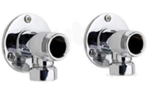 Eastbrook Brassware -  Eastbrook Backplate Elbow Unions Ch