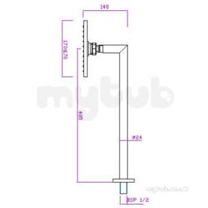 Eastbrook Brassware -  Eastbrook P-zazz Fixed Head Kit Ch