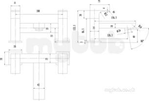 Eastbrook Brassware -  Eastbrook Art Bath Filler Ch 4.5125