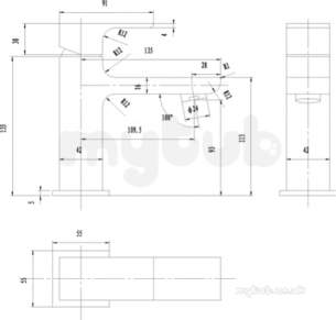 Eastbrook Brassware -  Eastbrook Art Mono Basin Ch 4.5127