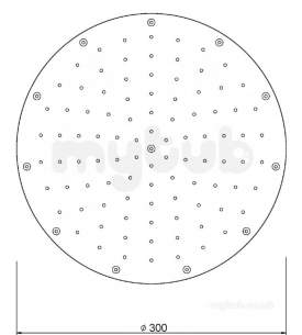 Eastbrook Sundries -  Round Fixed Head And Ceiling Arm 300mm Ch