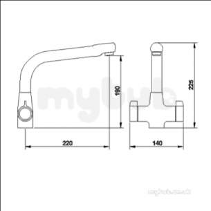 Eastbrook Brassware -  Eastbrook Cruciform Sink Mixer Ch