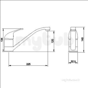 Eastbrook Brassware -  Eastbrook Eon Mono Sink Mixer Ch