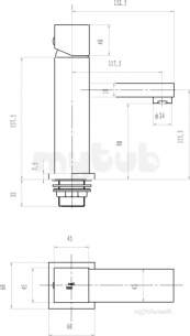 Eastbrook Brassware -  Kubix Single Lever Mono Basin Ch