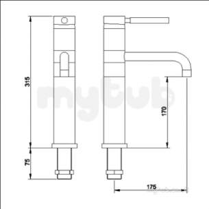Eastbrook Brassware -  Helix Single Lever High Rise Mixer Ch