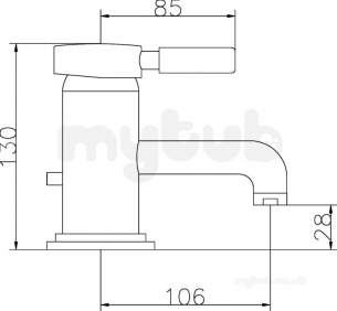 Eastbrook Brassware -  Tec Single Lever Mono Basin Plus Puw Ch