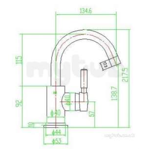 Eastbrook Brassware -  Tec Side Action Cloakroom Mixer Ch