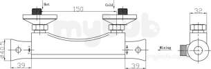Eastbrook Brassware -  Contemporary Thermostatic Bar Valve Ch