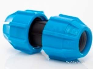 Polyfast Polyethylene Compression Fittings -  Polypipe Straight Coupler 50mm 40050