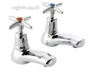 Pegler Mercia Brassware -  Mercia X-top 3/4 Inch Bath Pillar Taps