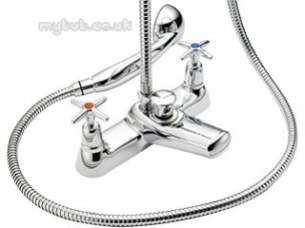 Pegler Mercia Brassware -  Mercia X-top Bath/shower Mixer C/w Kit