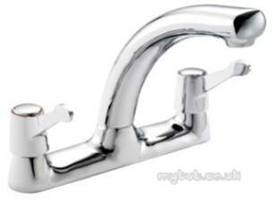 Pegler Mercia Brassware -  Mercia Qt Deck Mounted Sink Mixer